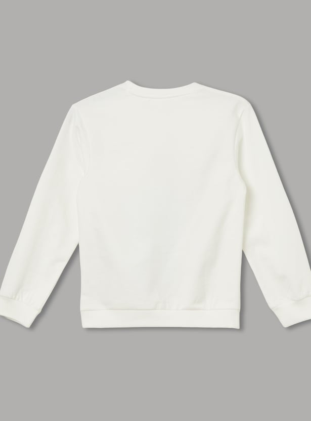 FAME FOREVER Girls Stitch Print Sweatshirt