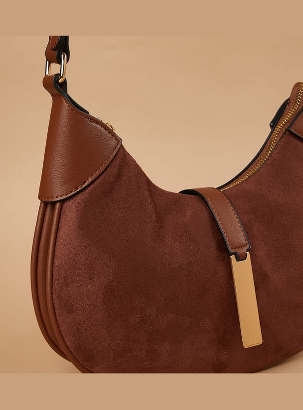 CODE Faux Suede Hobo Bag