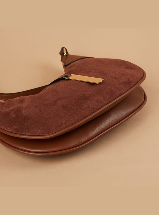 CODE Faux Suede Hobo Bag