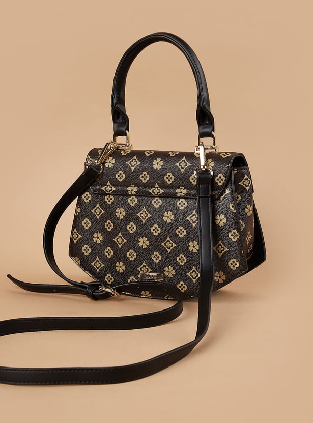 CODE Monogram Print Handheld Bag