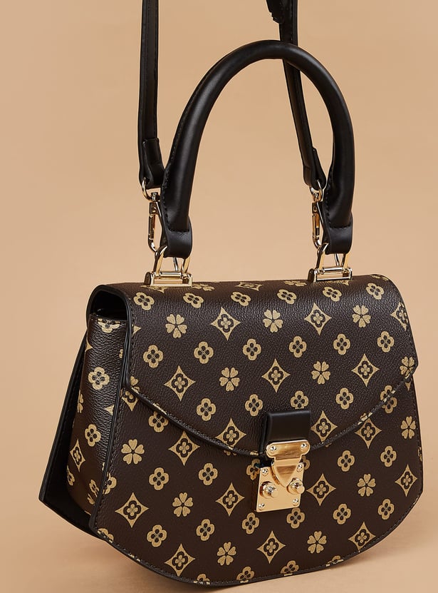 CODE Monogram Print Handheld Bag