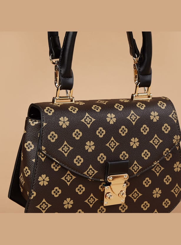 CODE Monogram Print Handheld Bag