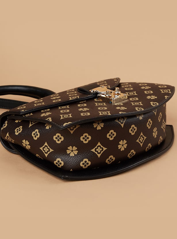 CODE Monogram Print Handheld Bag