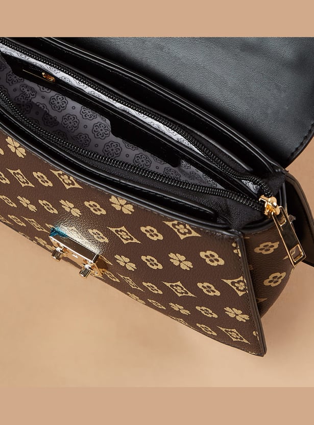 CODE Monogram Print Handheld Bag