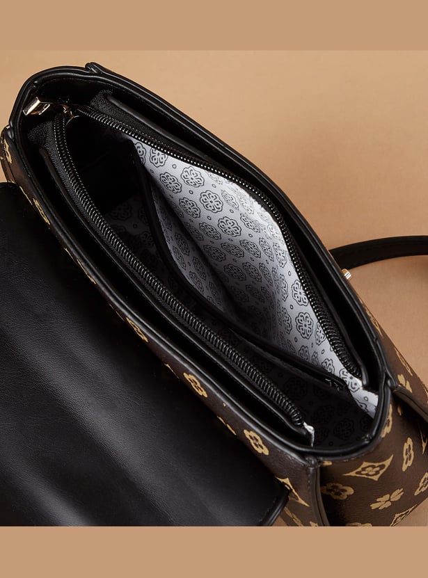 CODE Monogram Print Handheld Bag