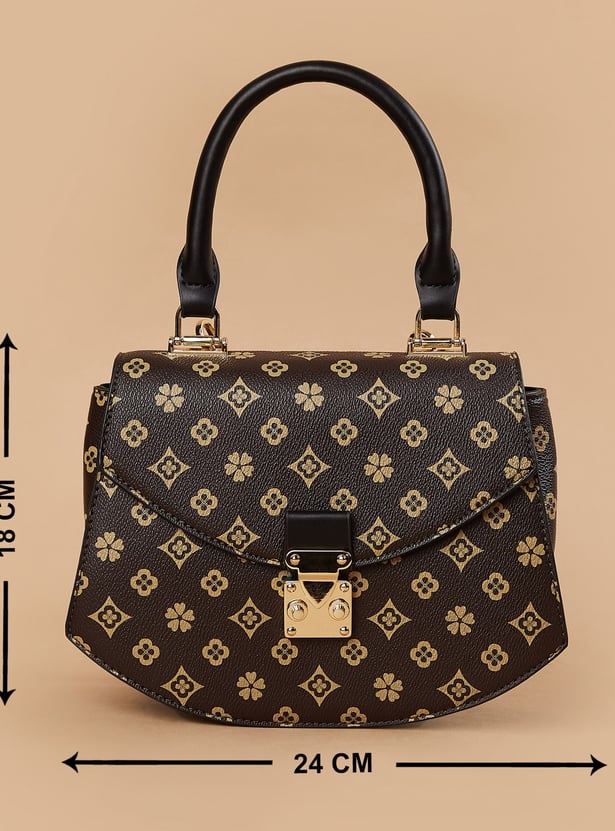 CODE Monogram Print Handheld Bag
