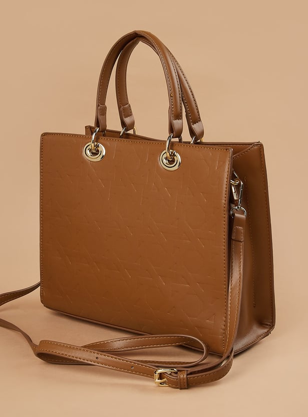 CODE Geometric Textured Handheld Bag