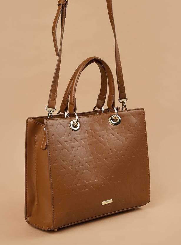 CODE Geometric Textured Handheld Bag