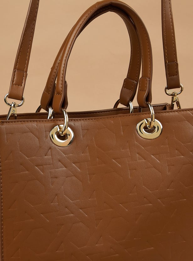 CODE Geometric Textured Handheld Bag