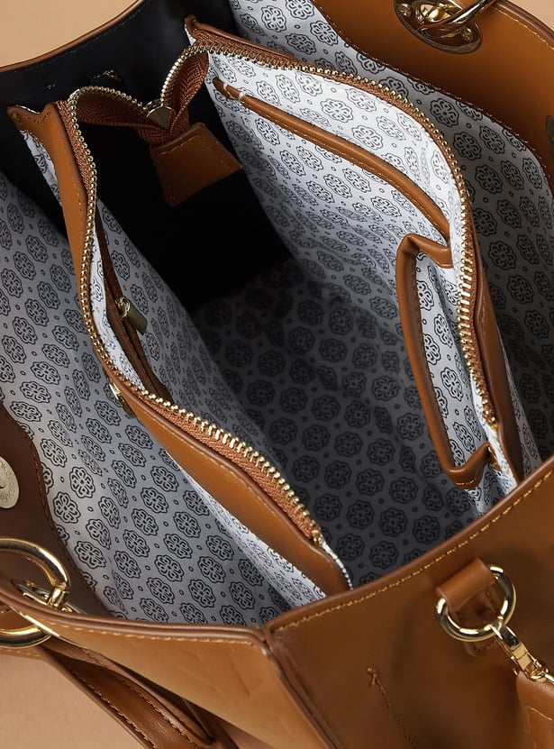 CODE Geometric Textured Handheld Bag
