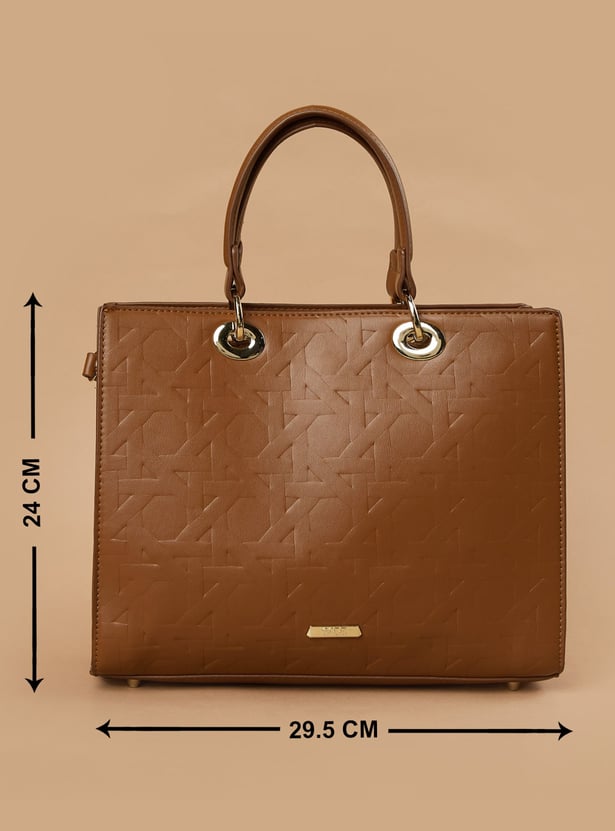 CODE Geometric Textured Handheld Bag