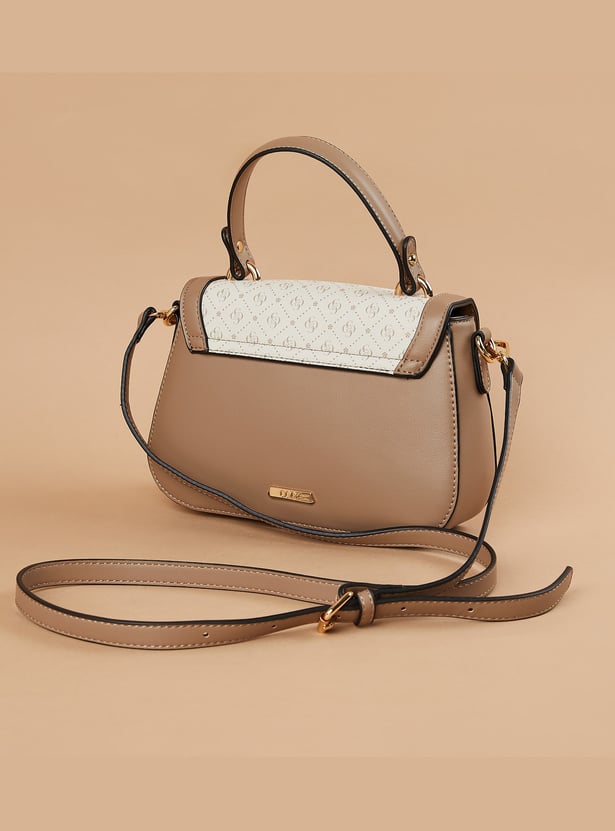 CODE Geometric Print Handheld Bag