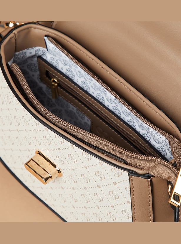 CODE Geometric Print Handheld Bag