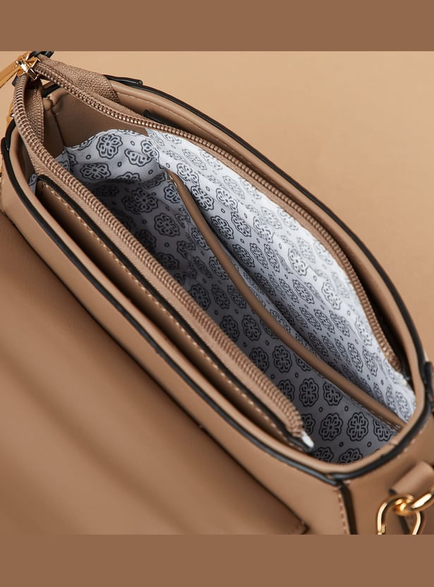 CODE Geometric Print Handheld Bag