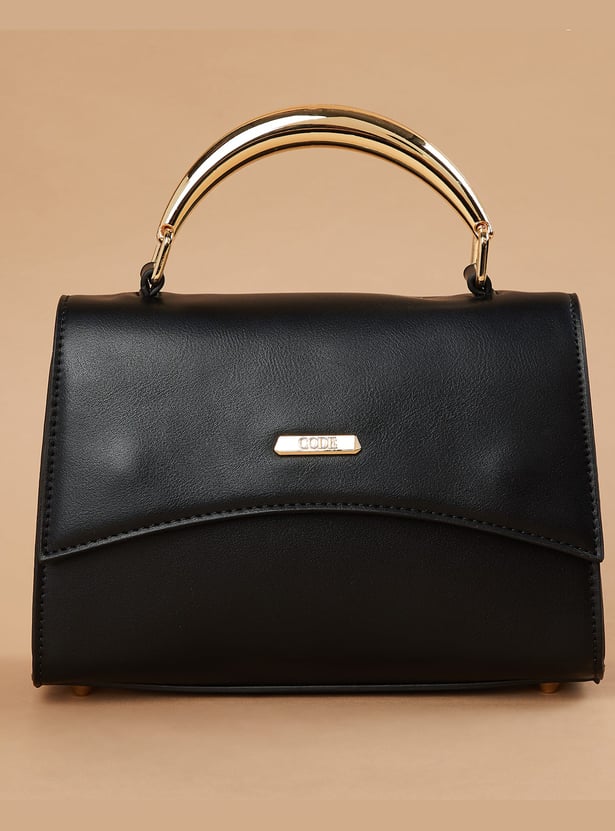 CODE Metal Accent Handheld Bag