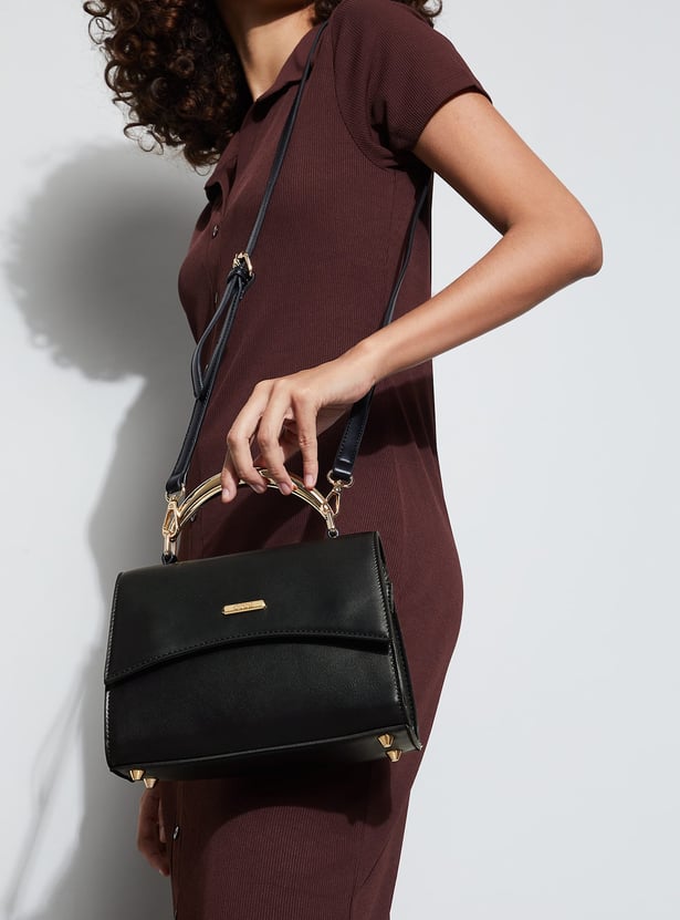 CODE Metal Accent Handheld Bag