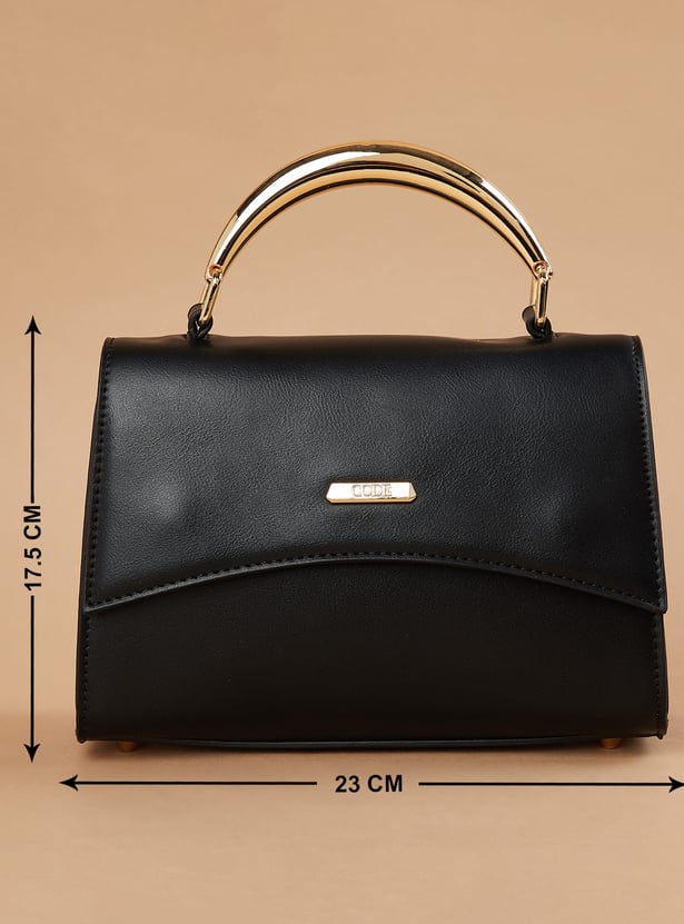 CODE Metal Accent Handheld Bag