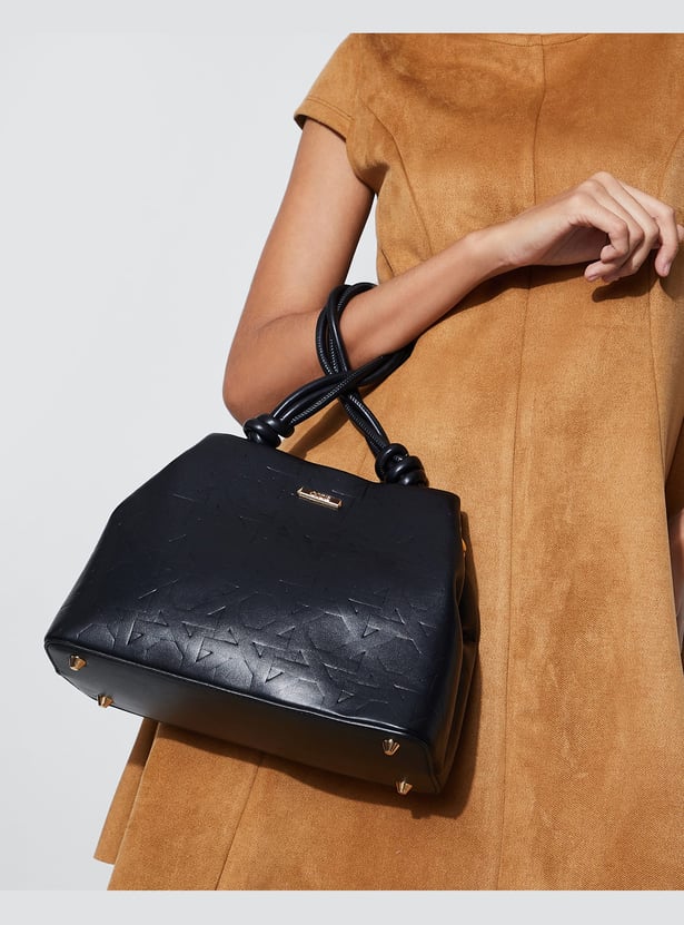 CODE Geometric Textured Handheld Bag