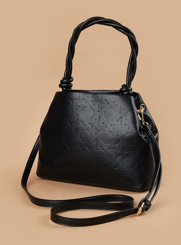 CODE Geometric Textured Handheld Bag