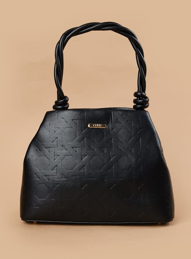 CODE Geometric Textured Handheld Bag