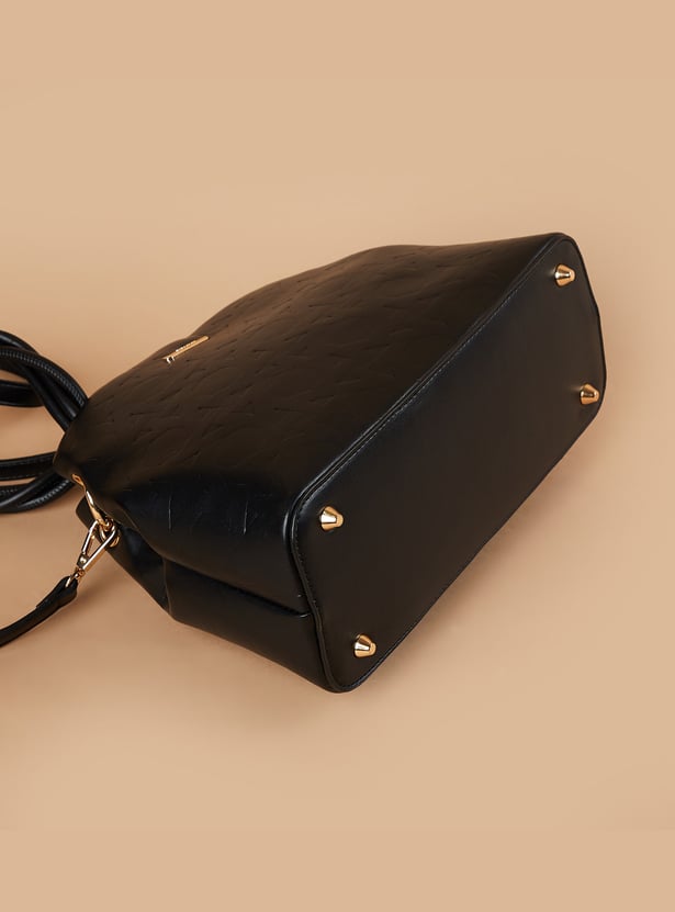 CODE Geometric Textured Handheld Bag