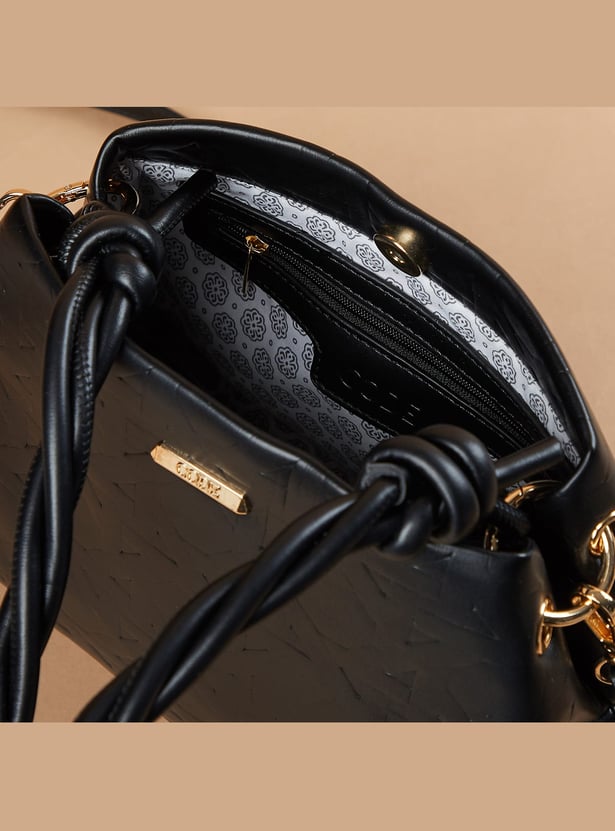 CODE Geometric Textured Handheld Bag