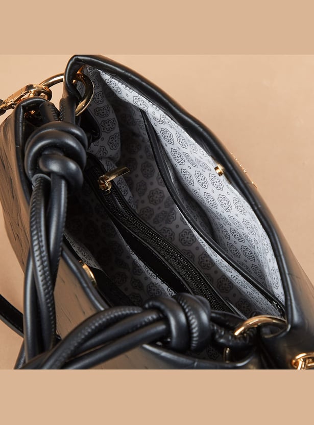 CODE Geometric Textured Handheld Bag