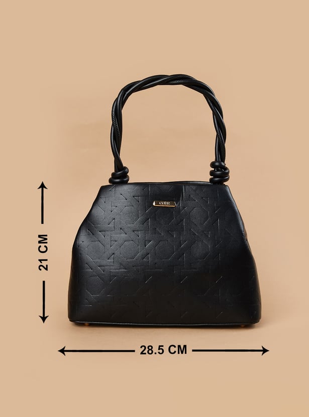 CODE Geometric Textured Handheld Bag
