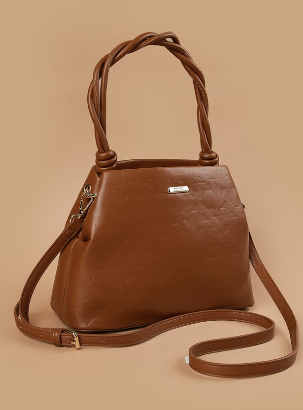 CODE Geometric Textured Handheld Bag