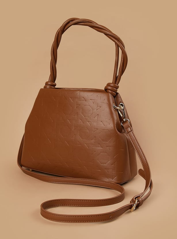 CODE Geometric Textured Handheld Bag