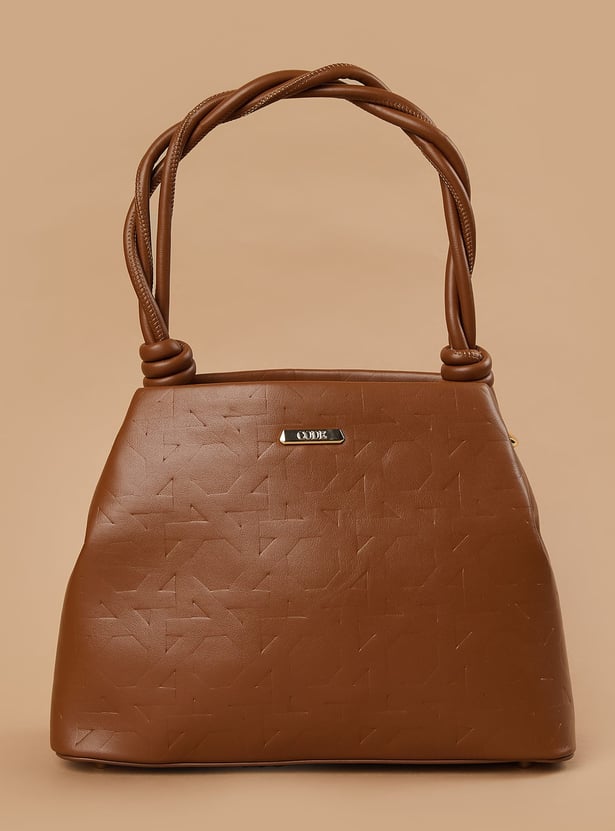 CODE Geometric Textured Handheld Bag
