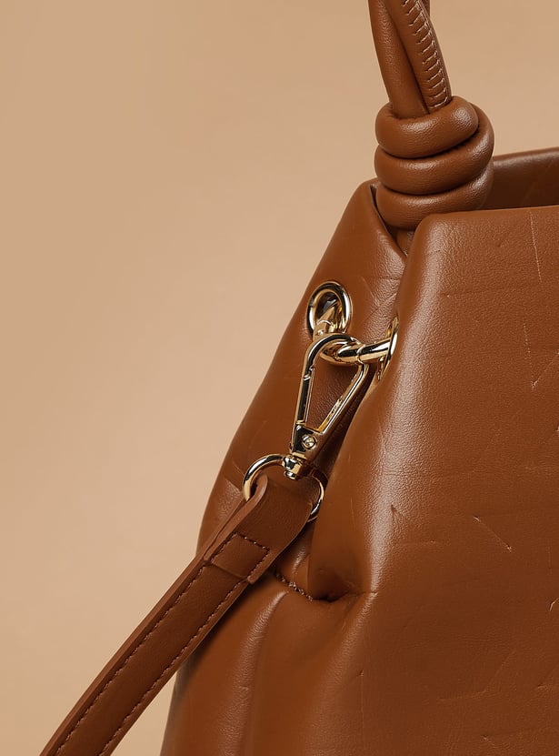 CODE Geometric Textured Handheld Bag