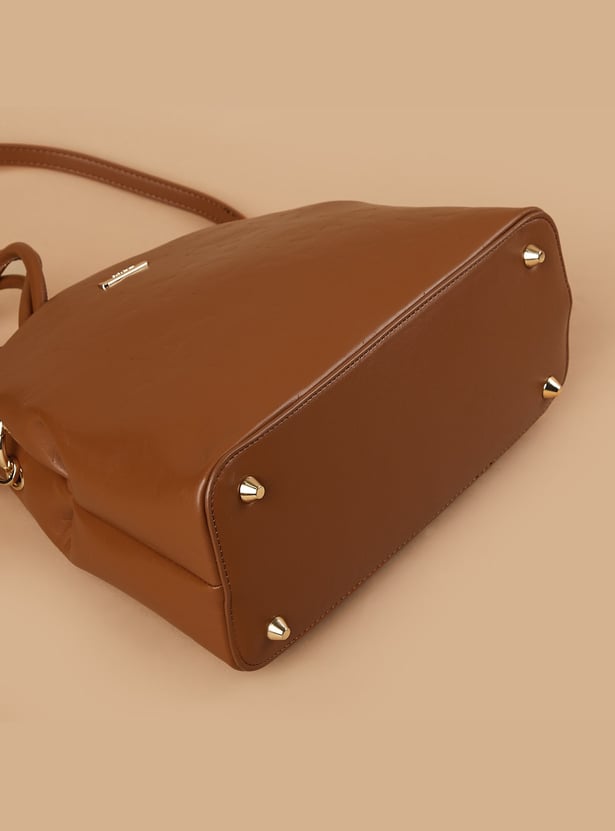 CODE Geometric Textured Handheld Bag