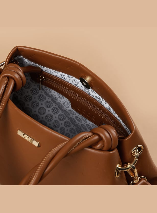 CODE Geometric Textured Handheld Bag