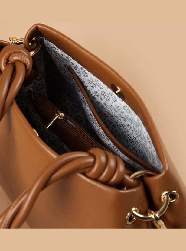 CODE Geometric Textured Handheld Bag