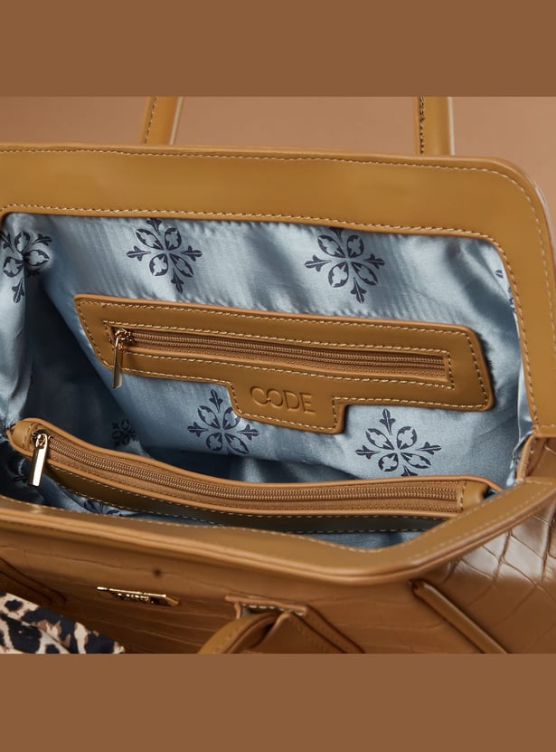CODE Croc Embossed Handheld Bag