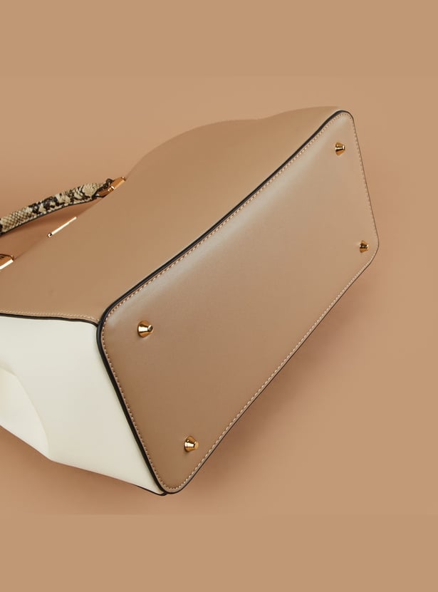 Buy CODE Handheld Bag with Embossed Handles from CODE at just INR 2899.0