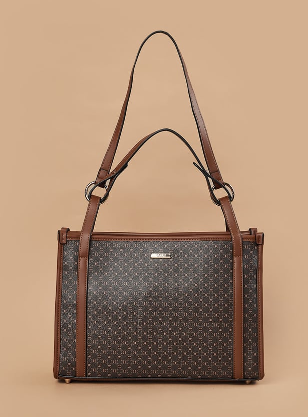 CODE Geometric Print Shoulder Bag