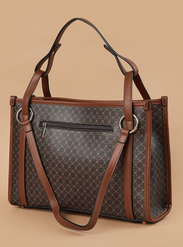 CODE Geometric Print Shoulder Bag