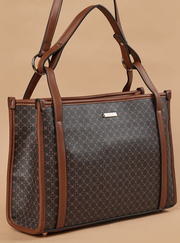 CODE Geometric Print Shoulder Bag