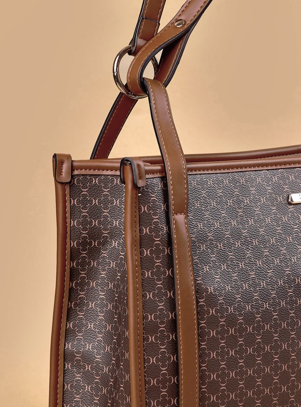 CODE Geometric Print Shoulder Bag