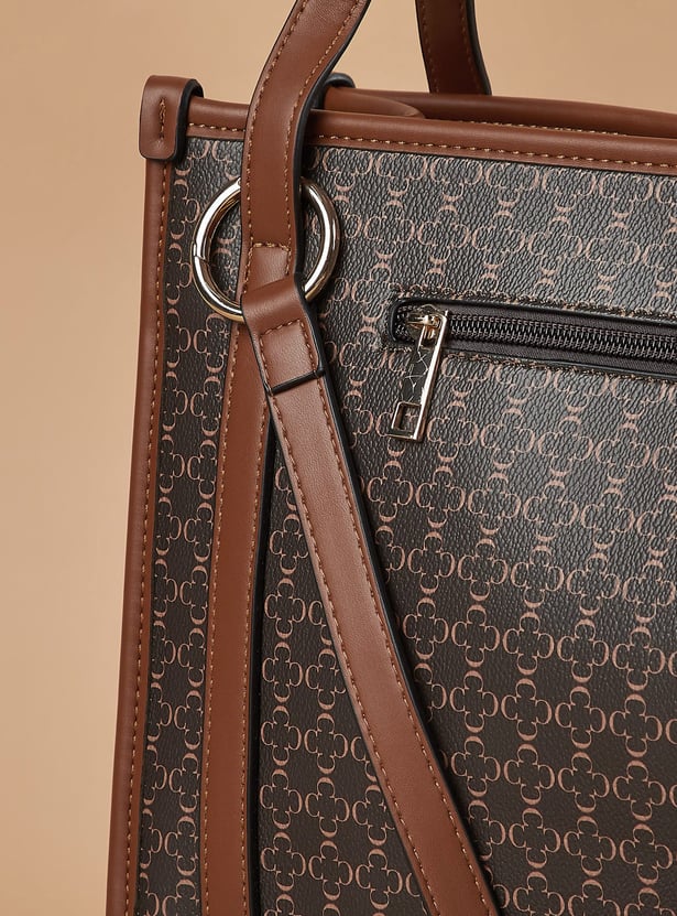 CODE Geometric Print Shoulder Bag