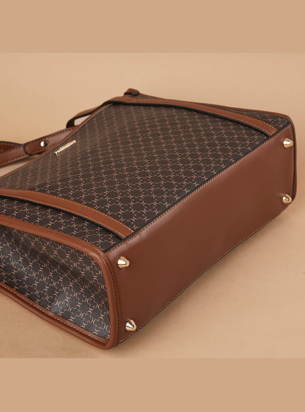 CODE Geometric Print Shoulder Bag