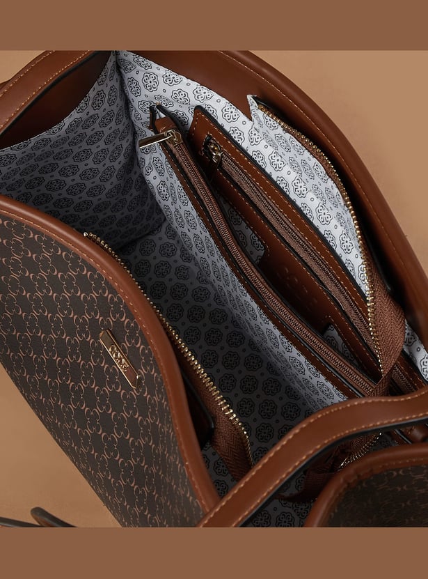 CODE Geometric Print Shoulder Bag