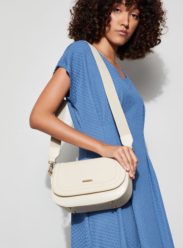 CODE Croc Embossed Sling Bag