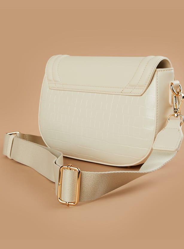 CODE Croc Embossed Sling Bag