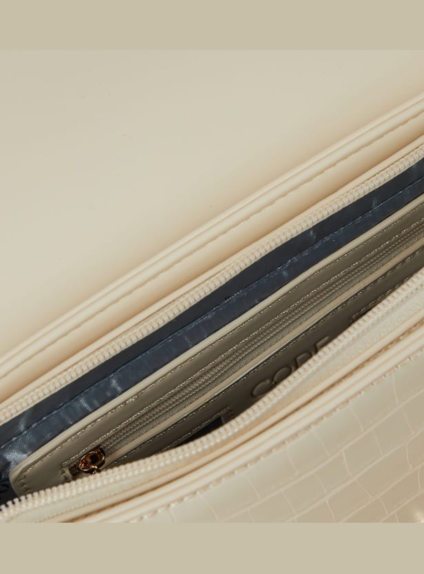 CODE Croc Embossed Sling Bag