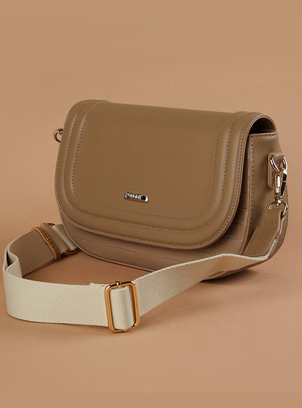 CODE Croc Embossed Sling Bag