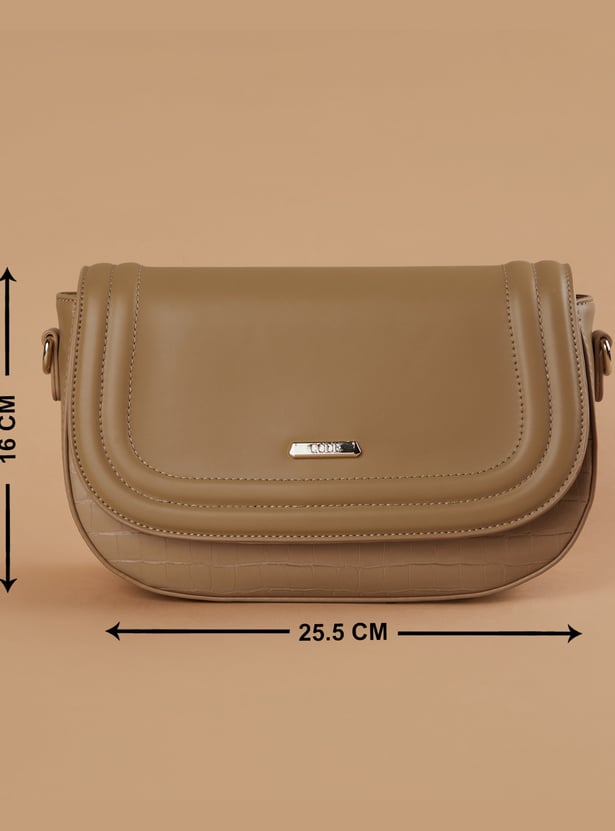 CODE Croc Embossed Sling Bag