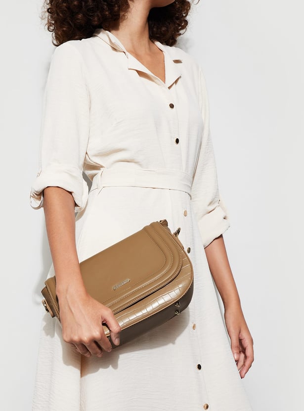 CODE Croc Embossed Sling Bag